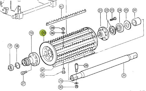 0009844103 Валец прессующий Claas Jaguar (9844103; 9844100; 9856272; 0098562701; 985628) STR | Аналог