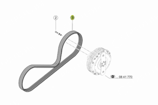 0006612201 Ремень вариатора привода мотовила CLAAS DOMINATOR, MEGA, MEDION (0006612200; 0005678240; 0005678241) JD HXE88939 пр-ва  PIX