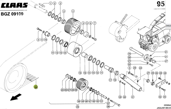 0000677471 Ремень барабана Claas Jaguar (0677471; 0677470) STR (7HB9376) | Аналог