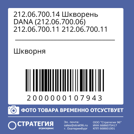 212.06.700.14 Шкворень DANA (212.06.700.06) 212.06.700.11