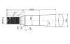 0518280 Зуб погрузчика прямой STOLL L - 800, Ø 37, M20 x 1.5