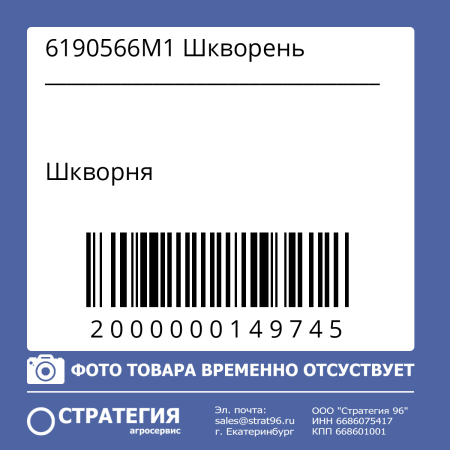 6190566M1 Шкворень