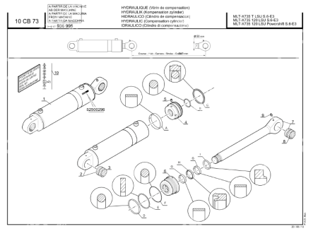 705895 Корпус гидроцилиндра MANITOU MLT-735 (Маниту)