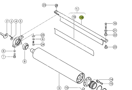 0013187902 Шина скребка (54х104х894) Claas Jaguar (0026146041; 0013187902; 9061762; 1390402; 2616508; 2796948; 0495291; 1318833; 2616501; 2938162) STR | Аналог