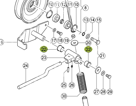 0000085340 Втулка с буртиком пластиковая (26х30х24) Claas Jaguar (85340) STR | Аналог